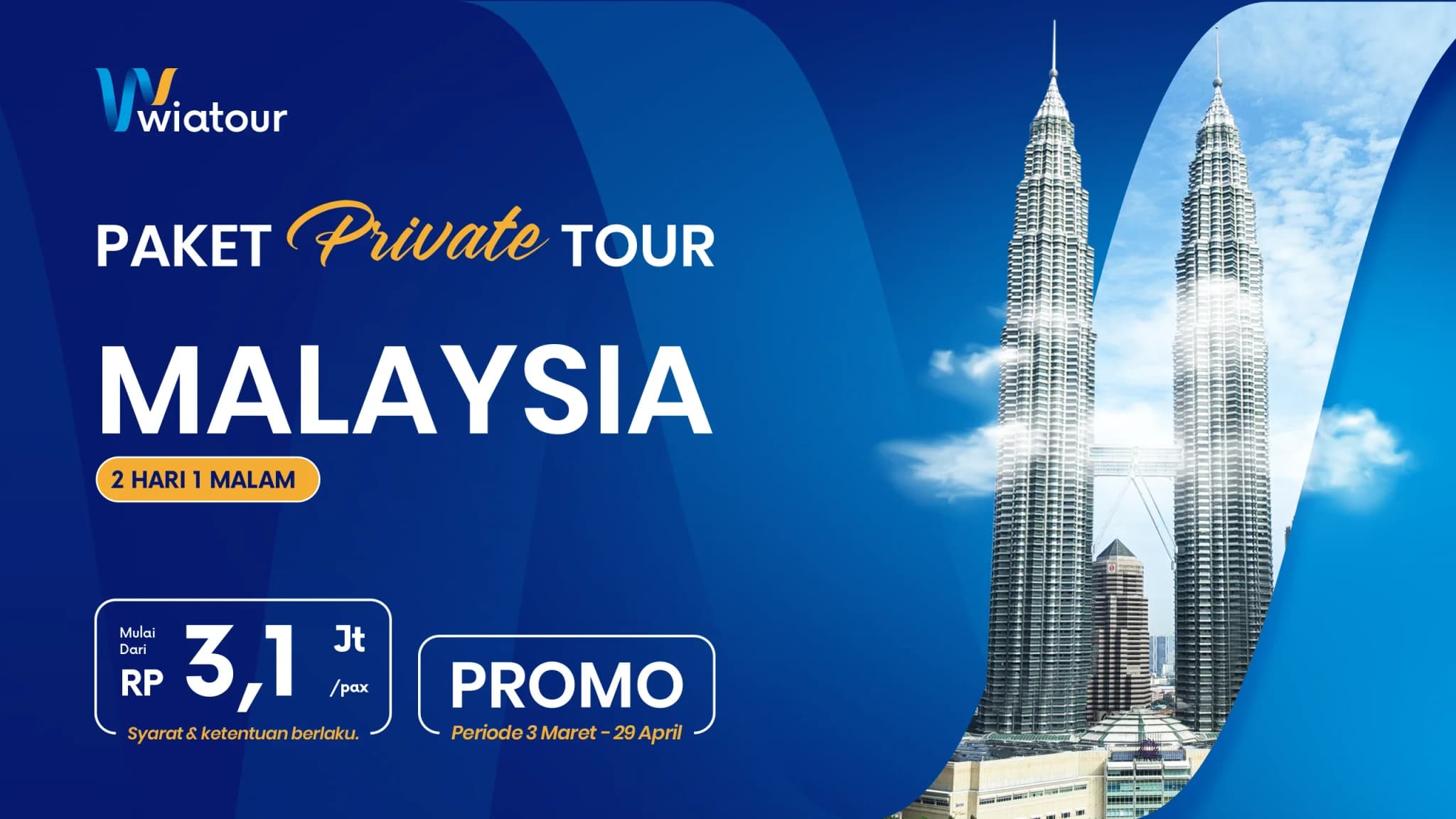 Hero Image Paket Private Tour Negara Malaysia. (2 Hari 1 Malam)